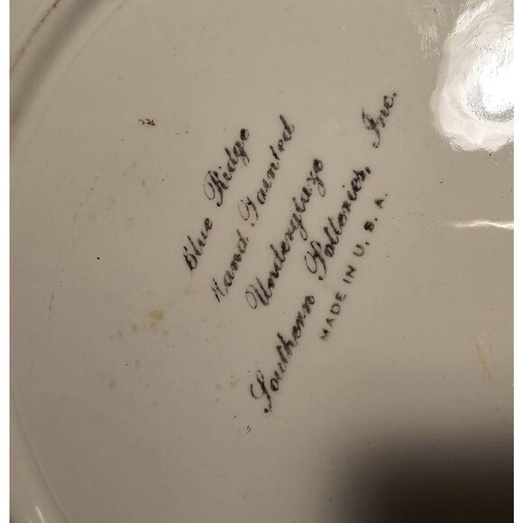 Blue Ridge Southern Potteries Set 6 Fruit Dinner Plates Handpainted USA - Picture 9 of 16